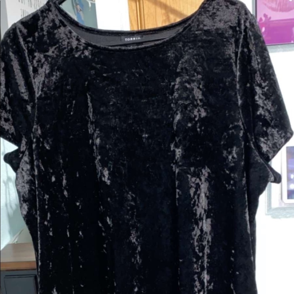 Black Velvet Torrid Dress - Picture 1 of 1